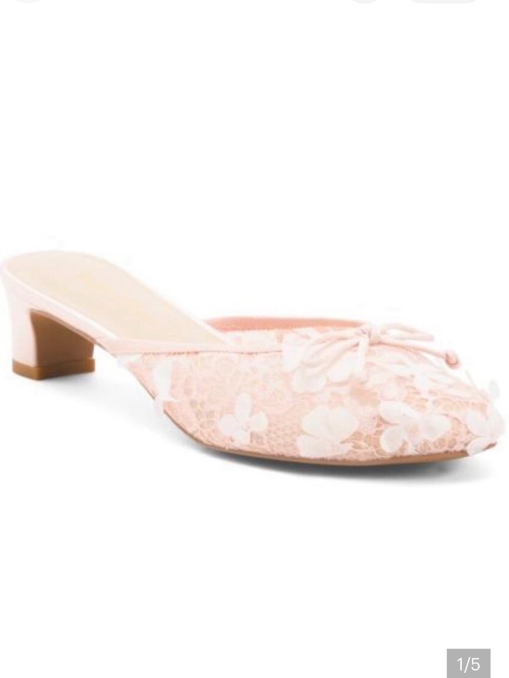 For love & lemons NEW W BOX Georgia floral lace pink kitten heels sz 8